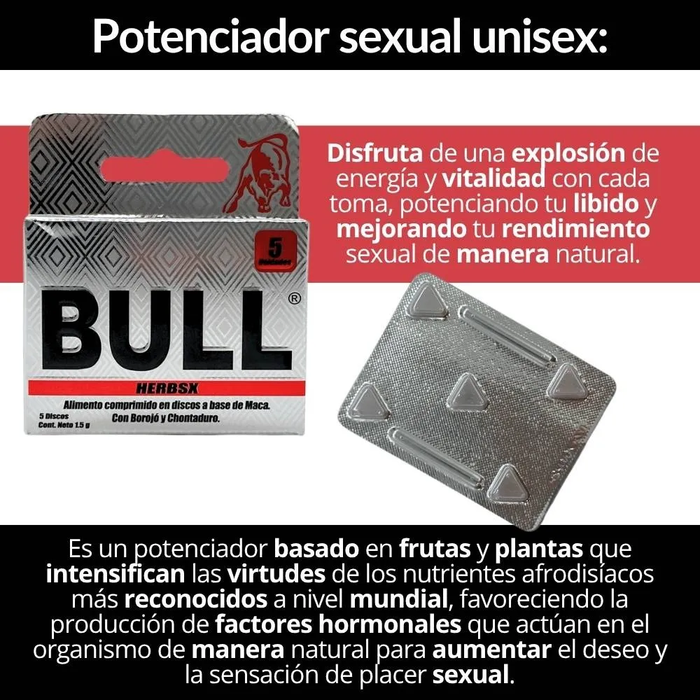 POTENCIADOR X-BULL 5 TABLETAS