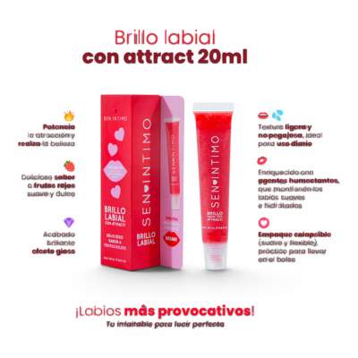 SEN INTIMO BRILLO LABIAL FRUTOS ROJOS CON FEROMONA
