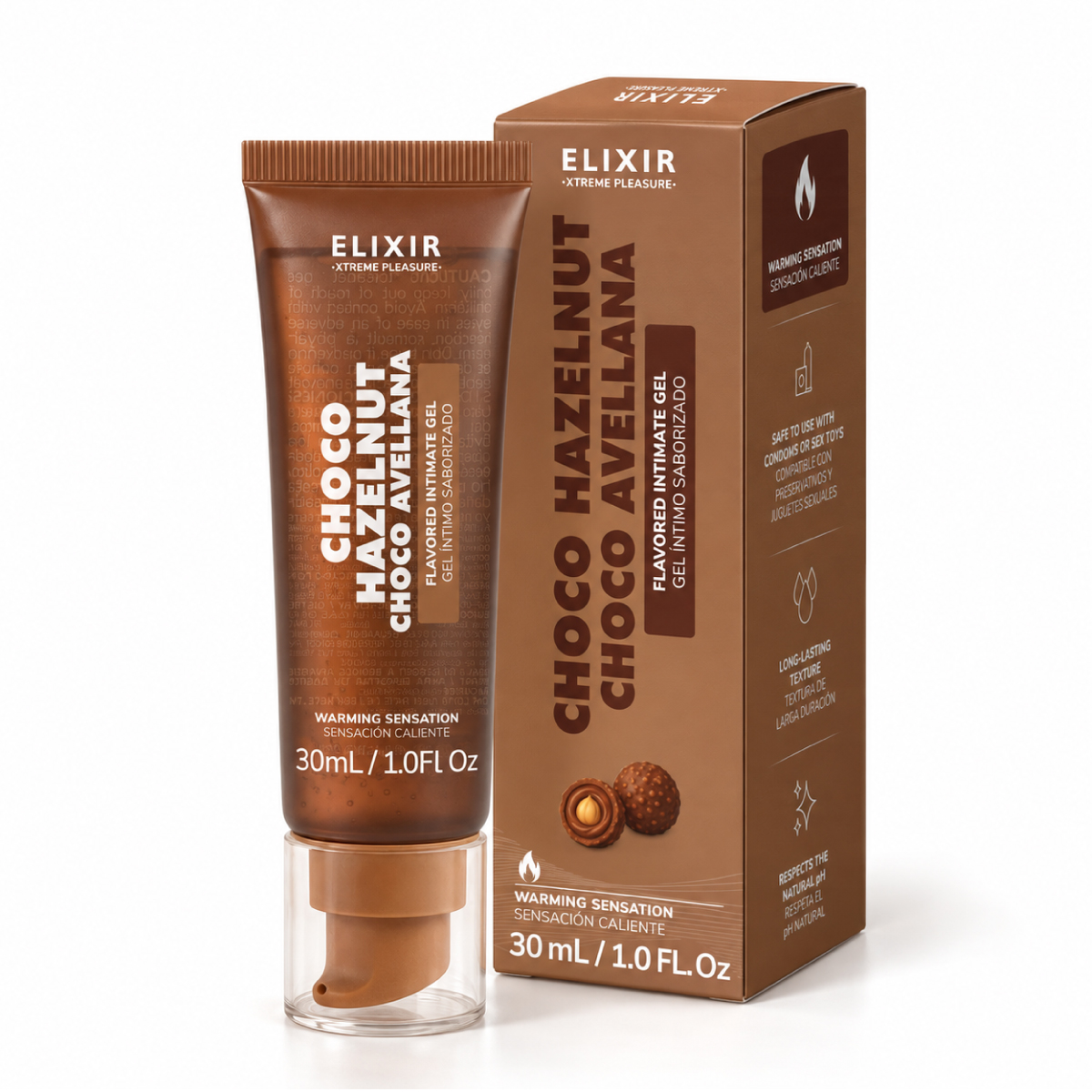 ELIXIR LUBRICANTE CALIENTE CHOCO AVELLANA
